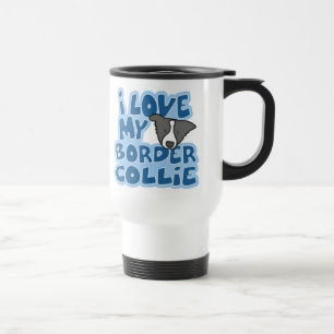 J'aime ma tasse de voyage de border collie
