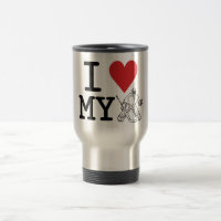 J'aime ma tasse de voyage de gardien de but