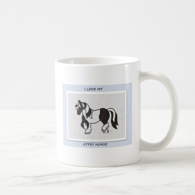 J'aime ma tasse gitane de cheval (Droite)