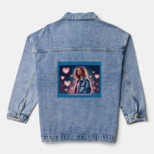J'Aime Ma Veste Denim Coeurs Rose