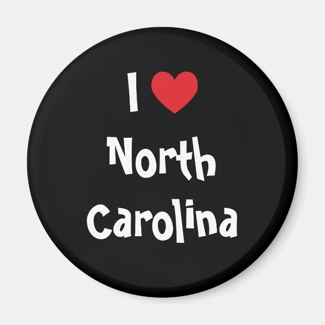 J'aime Magnet North Carolina (Devant)