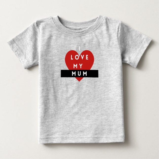 J'aime maman bébé t-shirt (Devant)
