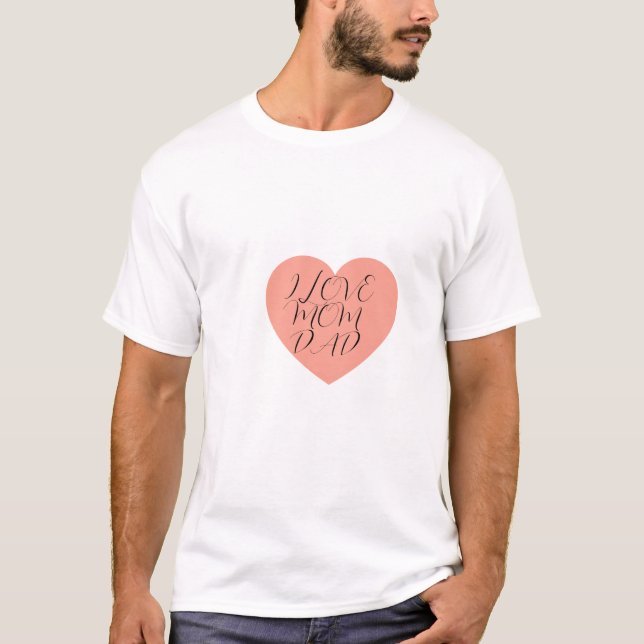 j'aime maman papa T-shirt (Devant)