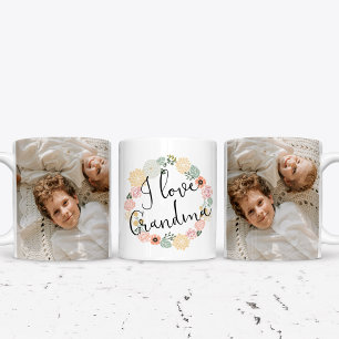 J'aime Mamie Mug Photo Personnalisé