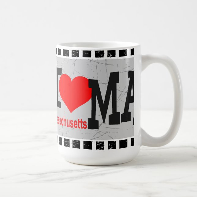 J'aime Massachusetts - Mugs (Droite)