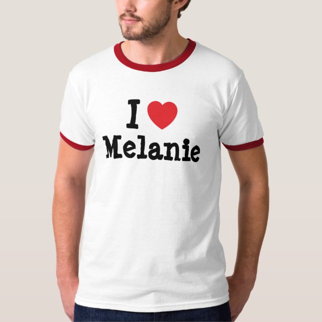 J'aime Mélanie coeur T-Shirt (Devant)