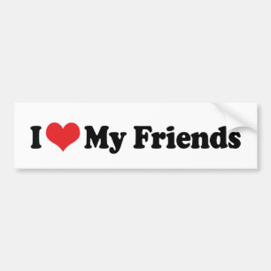 J'Aime Mes Amis Bumper Sticker