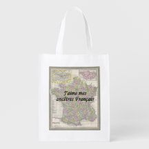 J'Aime Mes Ancêtres Français | Sac réutilisable