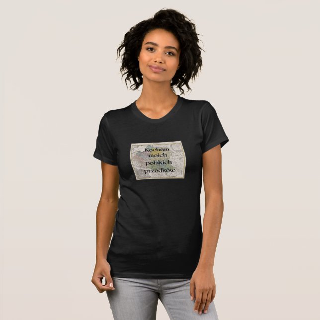 J'Aime Mes ancêtres polonais | T-shirt personnalis (Devant entier)