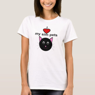 J'aime mes animaux familiers de sim - T-shirt du