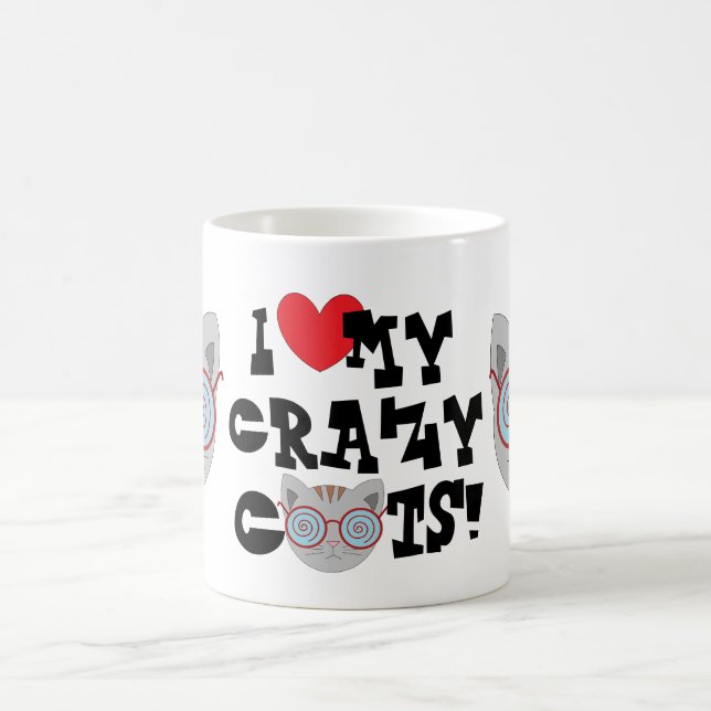 J'Aime Mes Chats Fous ! Mug (Centre)