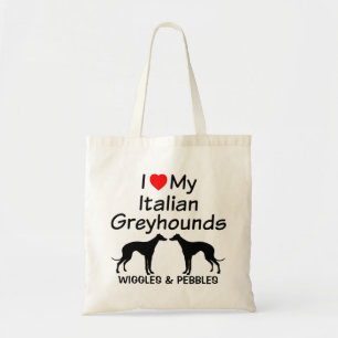 J'Aime Mes Deux Chiens Grisons Italiens Sac