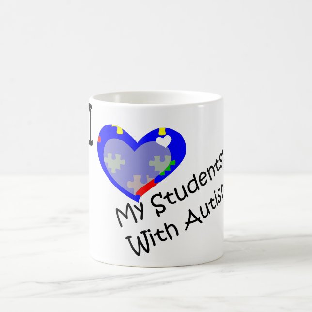 J'aime mes étudiants avec la tasse d'autisme (Centre)
