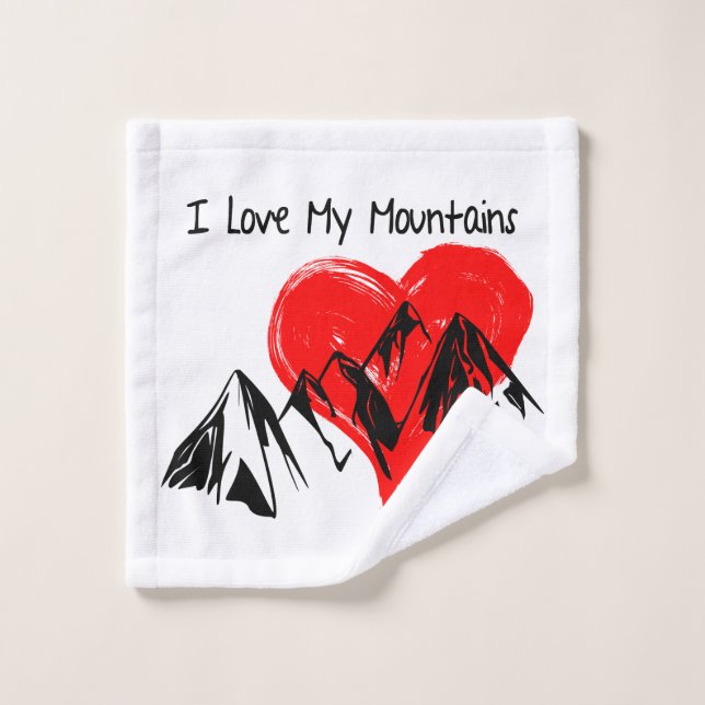 J'aime mes montagnes ! (Gant de toilette)