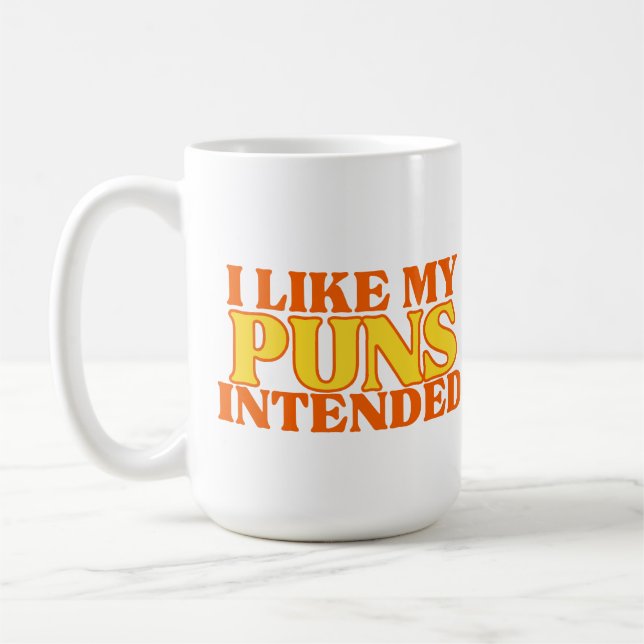 J'Aime Mes Puns Destinés À La Mug De Café (Gauche)