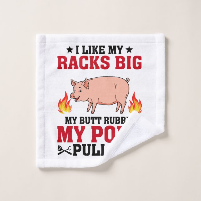 J'aime Mes Racks Big BBQ, Citation Porc Fessier (Gant de toilette)