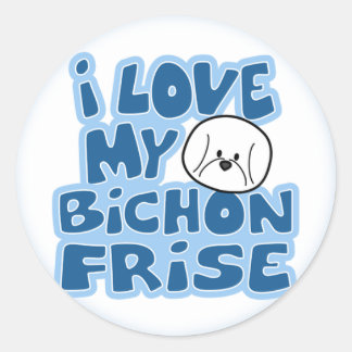 J'Aime Mes Stickers Bichon Frise