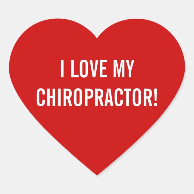 J'Aime Mes Stickers Chiropractor (Devant)