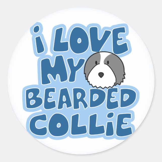 J'Aime Mes Stickers Collie Embarqués (Devant)