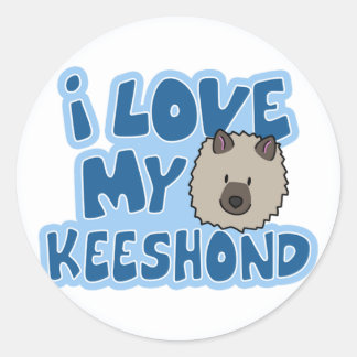 J'Aime Mes Stickers Keeshond