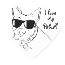 J'aime mes stickers Pitbull