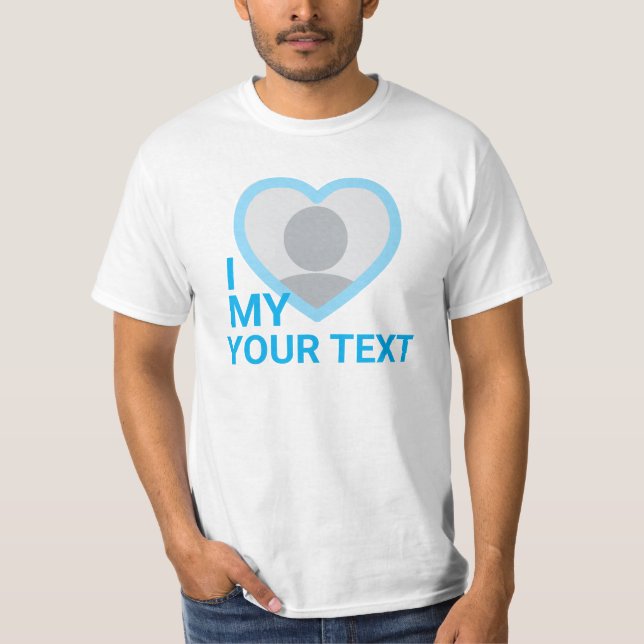 J'aime mes t-shirts photo personnalisables (Devant)