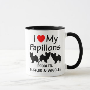 J'Aime Mes Trois Chiens Papillon Mug