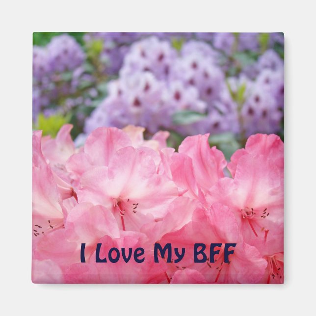 J'aime mon aimant BFF Rose vif Rhodies (Devant)