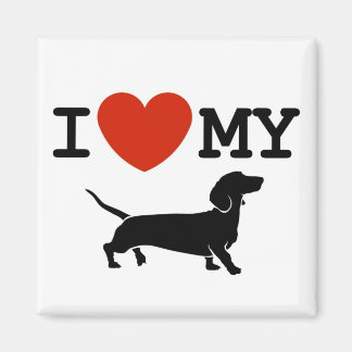 j'aime mon aimant dachshund
