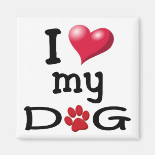 J'aime mon aimant de chien