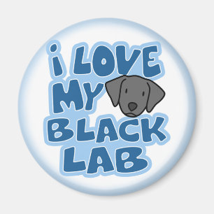J'aime mon aimant noir de laboratoire