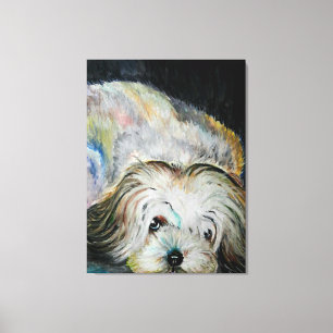J'aime mon animal de compagnie chien toile d'impre