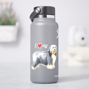 J'aime mon autocollant de Vinyl Collie