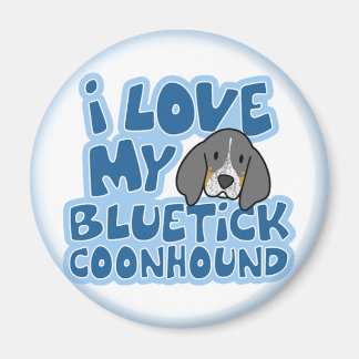 J'Aime Mon Bluetick Coonhound Magnet