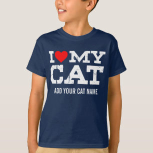 J'aime mon cadeau de T-shirt de chat pour des