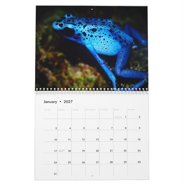 J'aime mon calendrier imprimé par coutume de (Jan 2027)