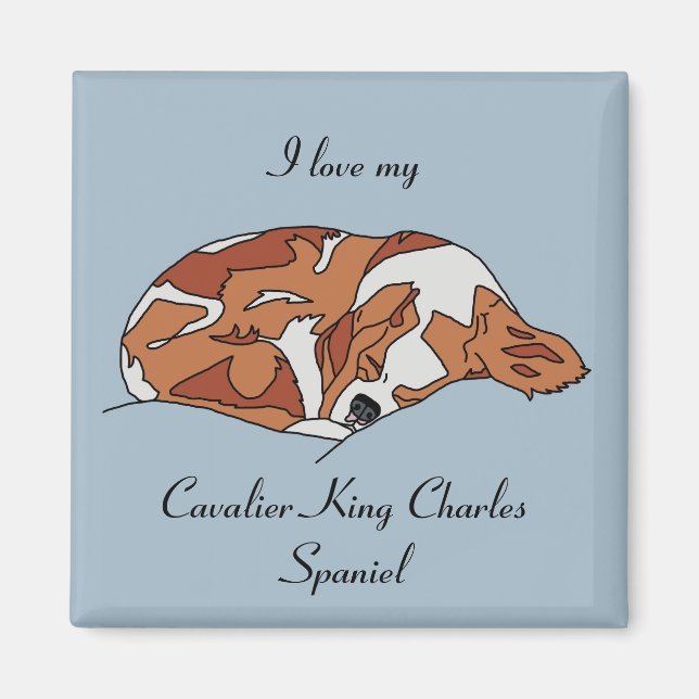 J'Aime Mon Cavalier King Charles Spaniel Magnet (Devant)