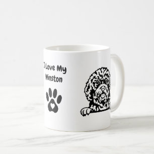 J'aime mon CAVAPOO   Nom & Mug café Empreinte de p