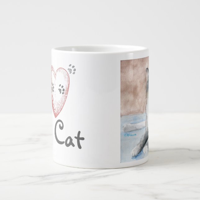 J'aime mon chat Jumbo Mug (Devant)