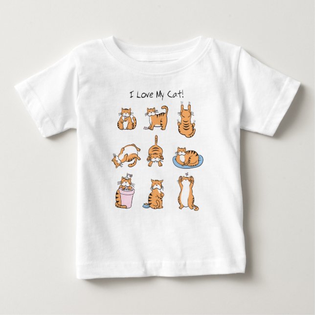J'Aime Mon Chat Toddler T-shirt (Devant)