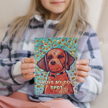 J'aime mon chien Carte postale de coloriage person