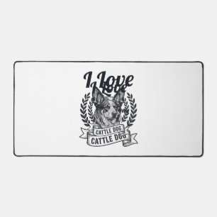 J'aime mon chien de troupeau design de gravure vin