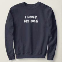 J'AIME MON CHIEN en blanc - Sweatshirt féminin