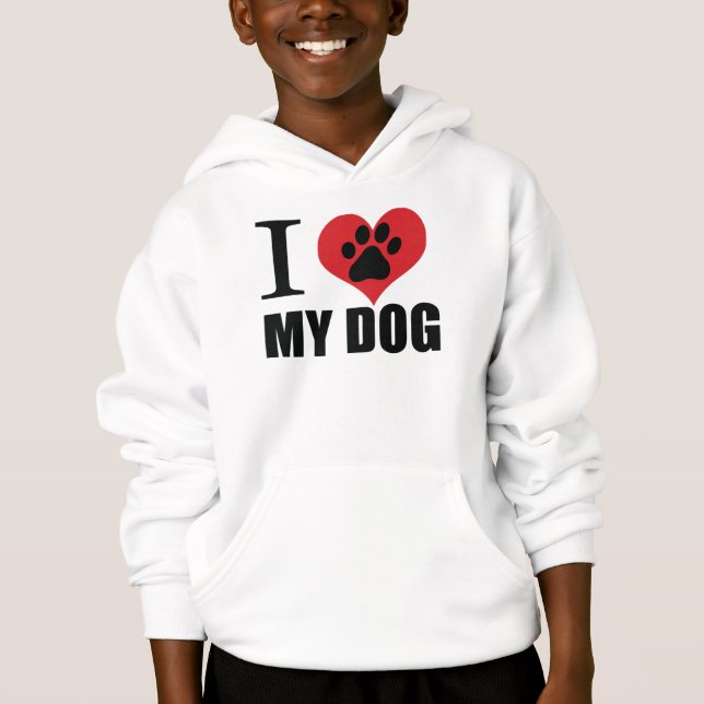J'aime mon chien jeter l'oreiller (Devant)