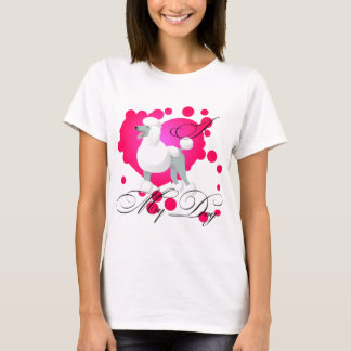 J'aime mon chien t-shirt poodle blanc