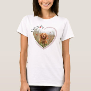 J'aime mon coeur de chien Photo T-shirt