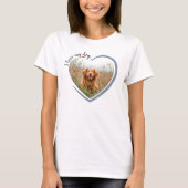 J'aime mon coeur de chien Photo T-shirt (Devant)
