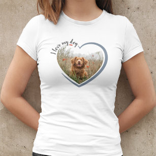 J'aime mon coeur de chien Photo T-shirt