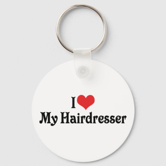 J'aime mon coiffeur porte-clés (Recto)