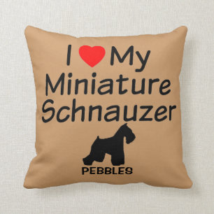 J'Aime Mon Coussin Schnauzer Miniature Chien